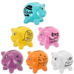 1 petite tirelire cochon ceramique 8 x 7 cm colore deco jouet