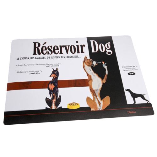 Tapis de gamelles rectangulaire en PVC RESERVOIR DOGS