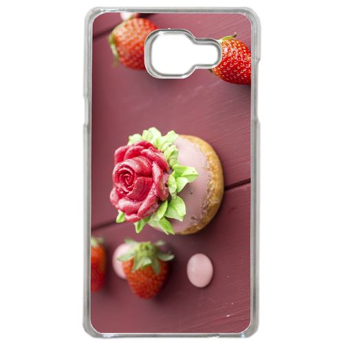 Coque Choux Cup Cake Fraise Rose Compatible Samsung Galaxy A5 2016 Transparent