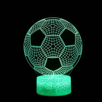 1 pièce 3D football design Veilleuse , 14 Couleurs changeable Avec Touche À  Bouton , USB Alimenté Domicile Décoration Lampe De Table, Mode en ligne