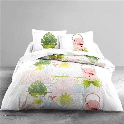 Parure de lit coton 57 fils - puertorico 240 x 220 cm