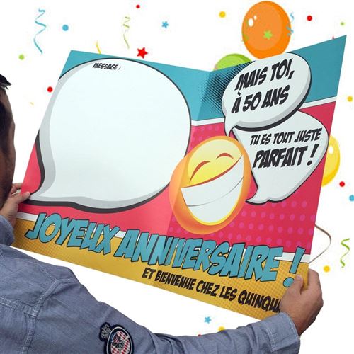Carte Giga Geante 50 Ans Anniversaire Jouets Et Jeux Autres