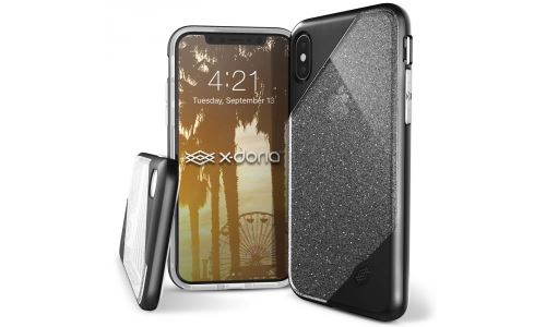Coque Revel-Lux de X-Doria pour iPhone X noir et strass