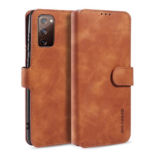 Etui Samsung Portefeuille Marron pour Samsung galaxy S20 FE - Antichoc 3 Emplacement Cartes