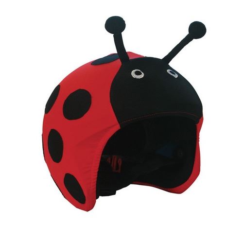 Housse de casque fantaisie - Coolcasc - Cclb - Coccinelle rouge à point noir - Taille unique