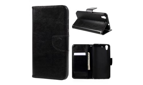 Etui type portefeuille noir Huawei Y6-2 rabat latéral articulé fonction stand