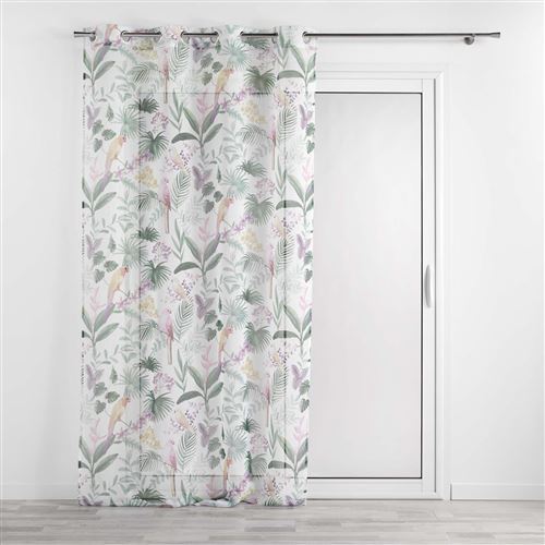 Voilage a oeillets 140 x 240 cm voile sablé imprimé Panis Douceur d'Intérieur