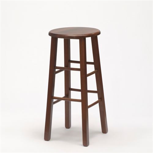 Tabouret haut en bois massif rond pour bar et cuisine Berlin
