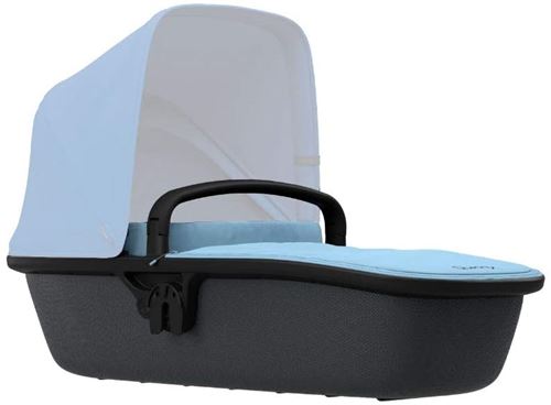 Quinny Lux 1505626000, Nacelle Bébé Ultra Légère pour Zapp Flex Plus, Zapp Flex et Zapp Xpress, Utilisable dès la Naissance, Sky On Graphite