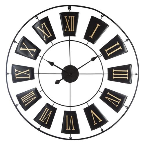 Horloge Murale Design Antica 76cm Noir