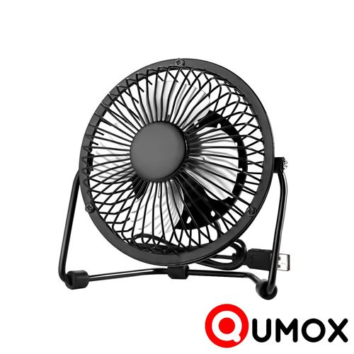 Mini ventilateur de bureau Refroidisseur 4 pouces USB ordinateurs portables silencieux noir