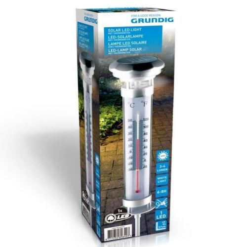 Lampada Solare Da Giardino Grundig Solar Garden Lamp Thermometer Impermeabile