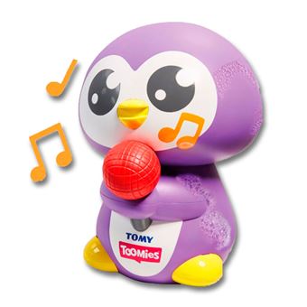 Tomy jouets de bain pingouin junior 16 cm violet/blanc
