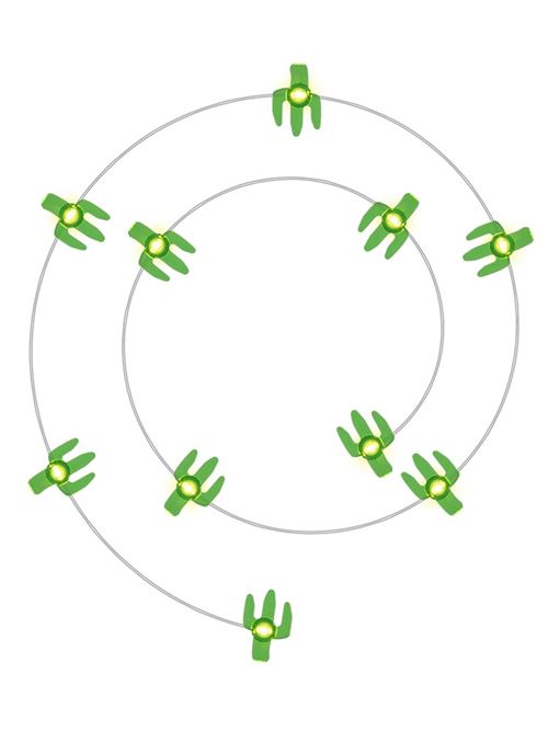 Lampe Cactus LED ensemble de lumière de chaîne