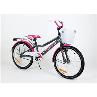 211 16 Sur Cassie Velo De Ville Enfant 2 Roues 20 Acces Bas Velo Fille Cadre Acier Porte Bagage Panier Bequille Catadioptres Gris Rose Velos Achat Prix Fnac