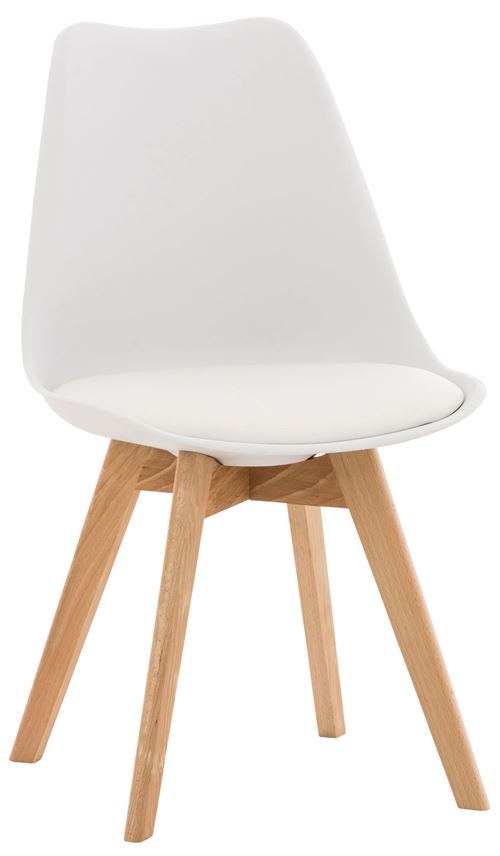 Chaise de salle à manger / cuisine Linares , Blanc /Plastique