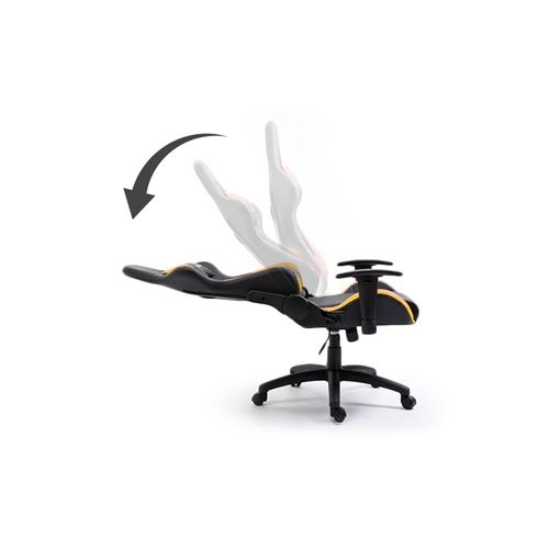203 96 Sur Master Fauteuil A Roulettes Chaise De Bureau Gaming Simili Cuir Ergonomique Siege Gamer Dossier Inclinable 90 180 Jaune Achat Prix Fnac