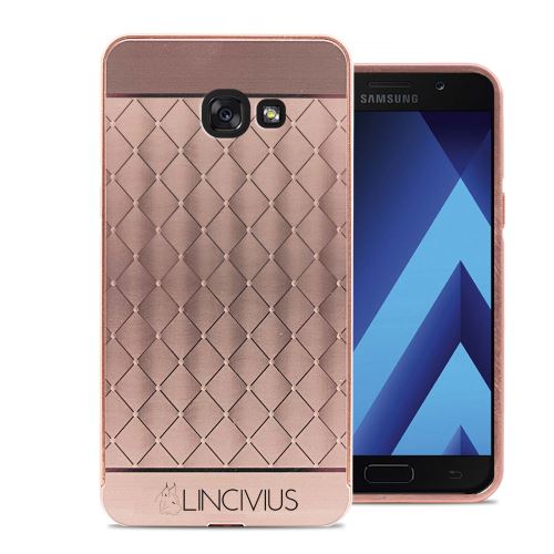 Coque Samsung Galaxy A5 2017, Lincivius® [ALUMINIUM LATTICE], Etui Samsung Galaxy A5 2017 Aluminium Hybride Bumper Miroir , Protection Antichoc