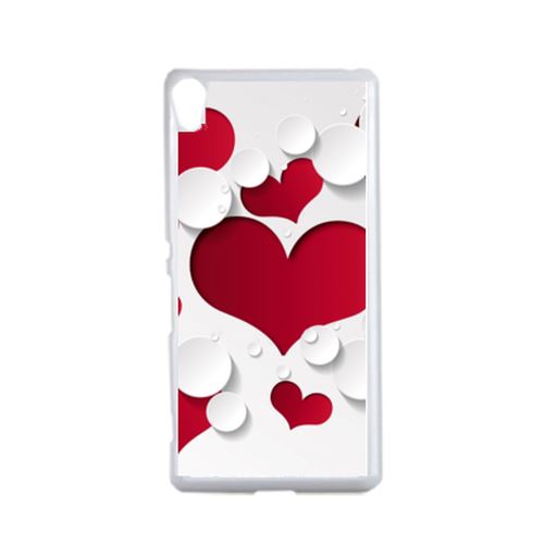 Coque Coeurs Compatible Sony Xperia Xa Transparent