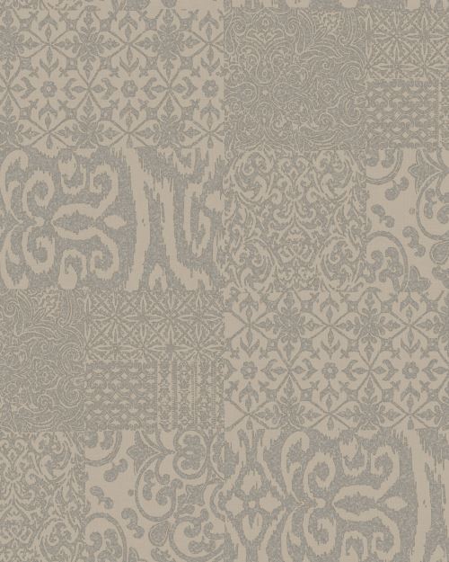 Profhome VD219148-DI Papier peint baroque mat beige taupe 5,33 m2