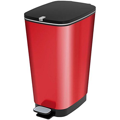 Kis Chic Poubelle Plastique Rouge 45 L 29 x 44,5 x 60,5 cm