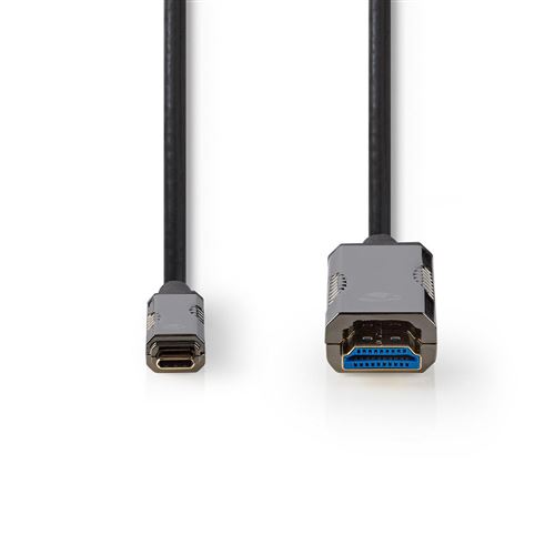 Câble USB Type-C? vers HDMI? | COA | Connecteur Type-C? Mâle vers HDMI? | 10,0 m | Noir