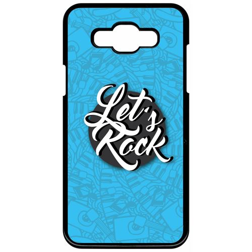 Coque samsung galaxy grand 3 lets rock fond bleu