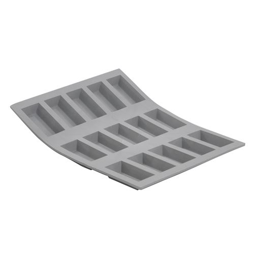 Moule pour 15 mini financier en silicone elastomoules - De Buyer - Gris - Silicone