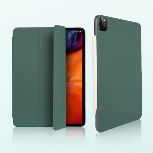Etui en PU absorbant automatiquement élégant vert pour votre Apple iPad Pro 12.9 pouces (2020)