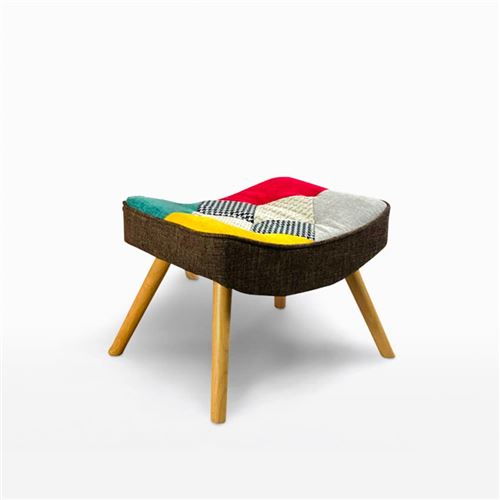 AHD Amazing Home Design - Repose-pied pouf patchwork design moderne Solum