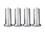 EBAC Jeu de pieds Cylindre Metal chrome 15 cm