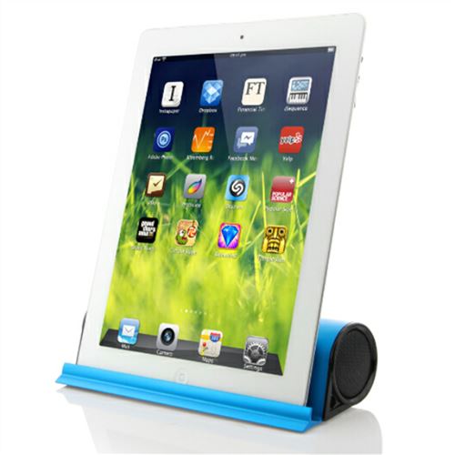 Mini Haut-Parleur Bluetooth Professionnel et Support de Tablette (Brun)