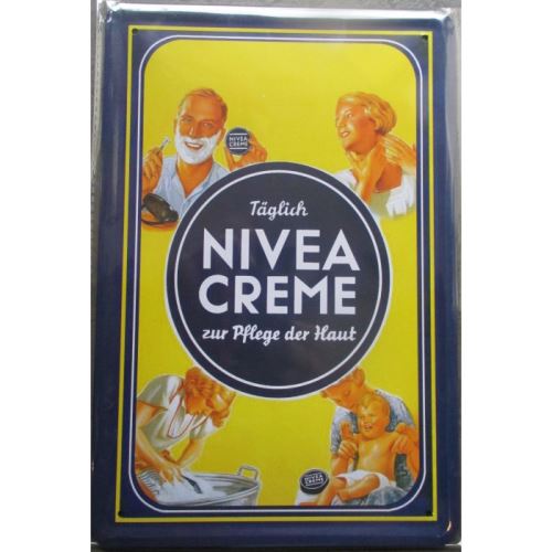 plaque creme nivea allemande 30x20 cm deco affiche cuisine pub loft