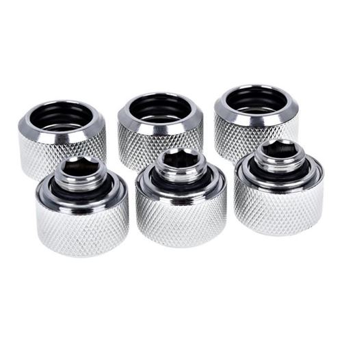 Alphacool Eiszapfen 16mm HardTube compression fitting G1-4 Raccord pour système de refroidissement par liquide chrome (pack de 6)