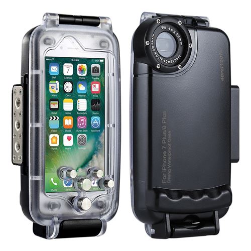 Caisson Etanche Transparent pour iPhone 7 Plus 8 Plus Prises de Vues Sous Marines Etanche jusqu a 40 Metres Coque et etui telephone mobile Achat prix fnac