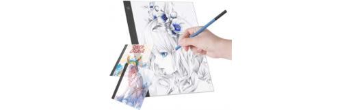 Tablette Lumineuse A4 Portable Réglables de Luminosité LED, Rechargeable pour Croquis, Conception d'animation de Stencilling