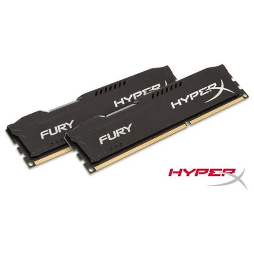 Mémoire RAM HyperX FURY 8Go (2x 4Go) DIMM DDR3 1333MHz CL9 Noir HX313C9FBK2 / 8