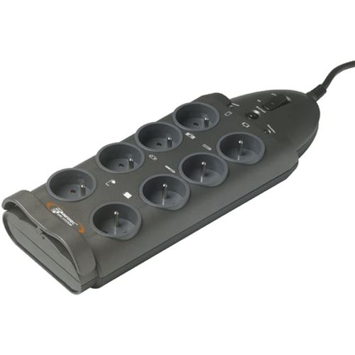 INFOSEC Multiprise S8 parafoudre 8 prises avec interrupteur