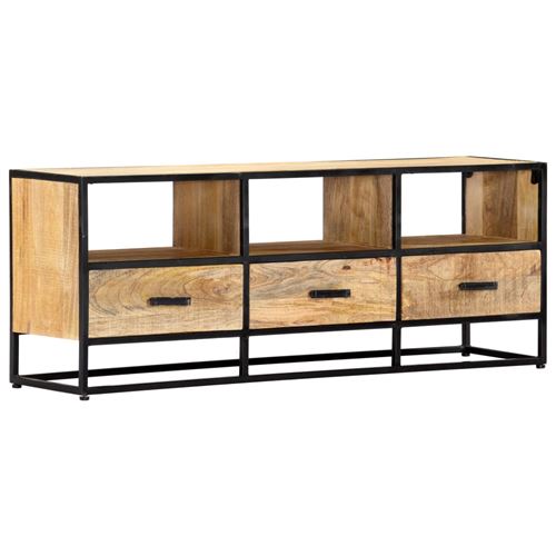 vidaXL Meuble TV 120 x 30 x 45 cm Bois solide de manguier
