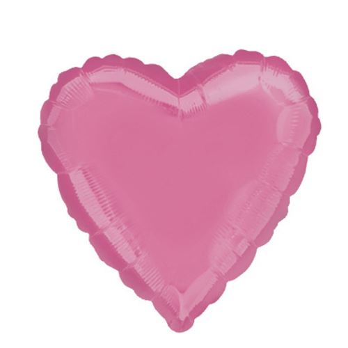 ballon coeur 43cm vieux rose