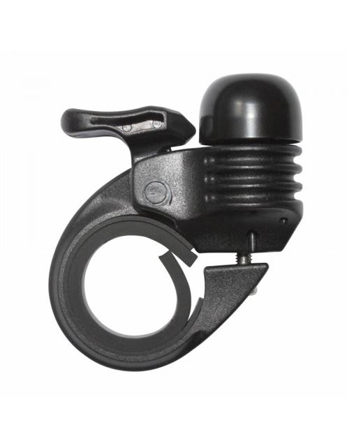 Sonnette ping newton mini alu noir fixation cintre 25,4-28,6mm (vendu a l'unite)