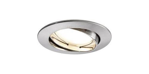 Spot LED encastrable LED intégrée Paulmann Coin 92778 blanc chaud 20.4 W fer (brossé) set de 3