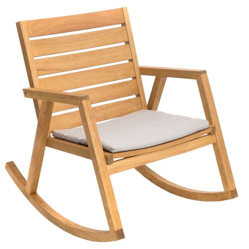 Fauteuil de jardin à bascule Estiva - Couleur bois