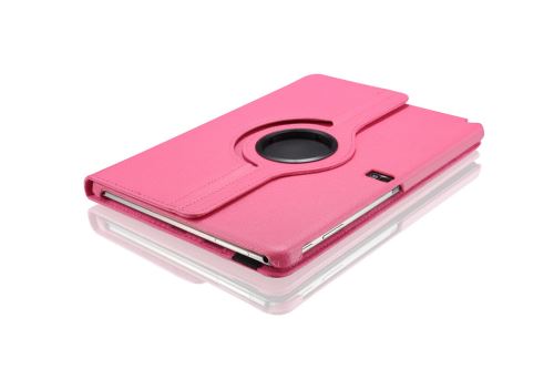 WISETONY® Etui PU cuir Coque Housse rotative 360°pour Samsung Galaxy Note P600/P601 10.1 - Rose foncé