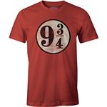 T-shirt Harry Potter - 9 3/4 - XL - Rouge
