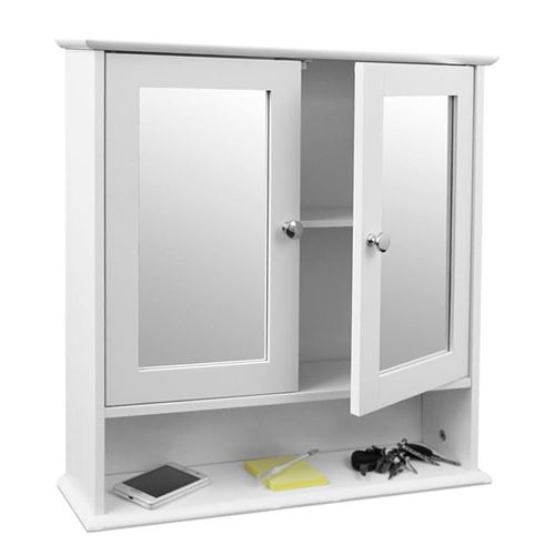Armoire De Toilette En Bois Avec Miroir Achat Prix Fnac