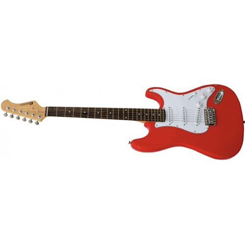 Dimavery ST-203 RD guitare électrique rouge