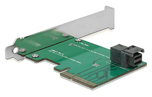 ICY BOX IB-PCI211 Carte de Conversion 1x Mini SAS (SFF-8643) vers PCIe 3.0 (x4), Support Pleine Hauteur, 12 Gbit/s, Argent