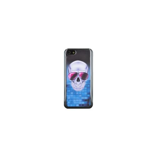 Coque made in France Tête de mort grise pour iPhone 5C