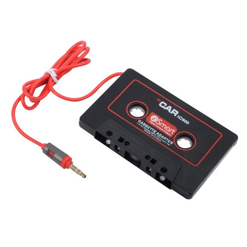 Câble Jack 3,5mm Adaptateur Convertisseur Cassette audio Pour iPod CD  Lecture MP3 sur Lecteur Cassette Autoradio Voiture Noir
